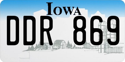 IA license plate DDR869