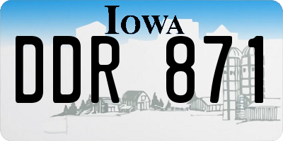 IA license plate DDR871