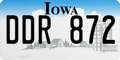 IA license plate DDR872