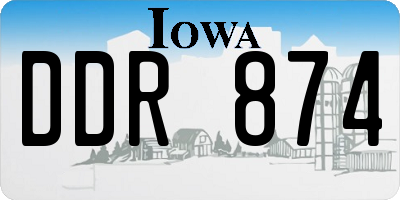 IA license plate DDR874