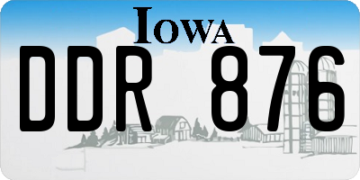 IA license plate DDR876