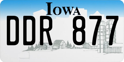 IA license plate DDR877