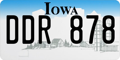 IA license plate DDR878