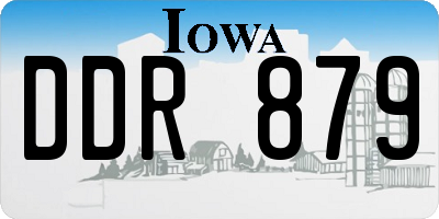 IA license plate DDR879
