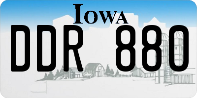 IA license plate DDR880