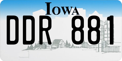 IA license plate DDR881