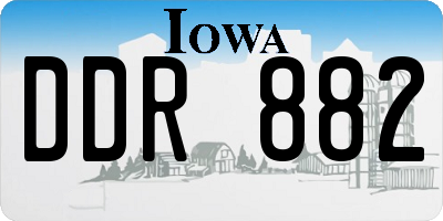 IA license plate DDR882