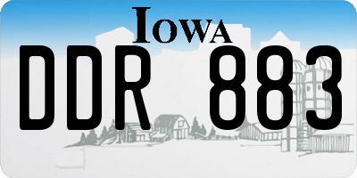 IA license plate DDR883