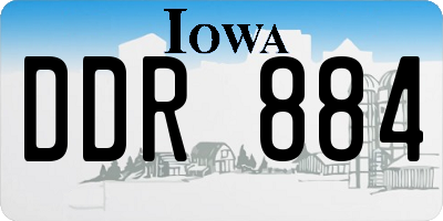 IA license plate DDR884