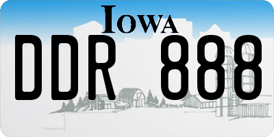 IA license plate DDR888
