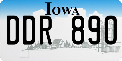 IA license plate DDR890