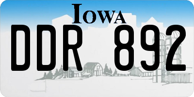 IA license plate DDR892