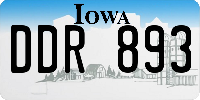 IA license plate DDR893