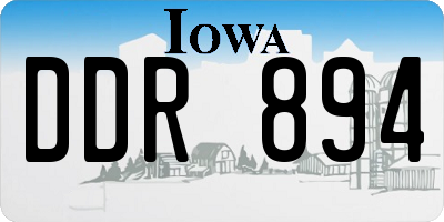 IA license plate DDR894