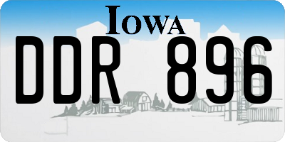 IA license plate DDR896