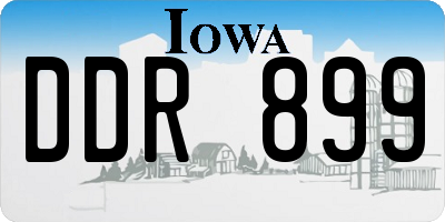 IA license plate DDR899
