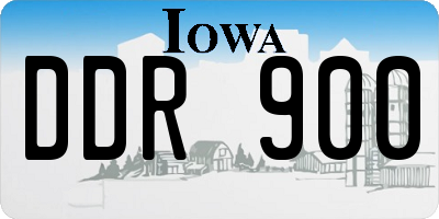 IA license plate DDR900