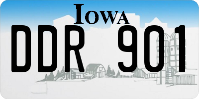 IA license plate DDR901