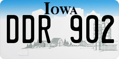 IA license plate DDR902