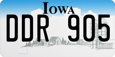 IA license plate DDR905