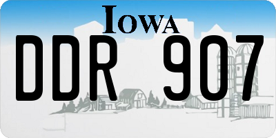 IA license plate DDR907