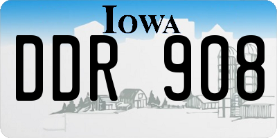IA license plate DDR908