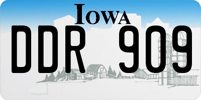 IA license plate DDR909