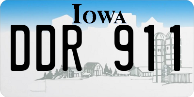 IA license plate DDR911