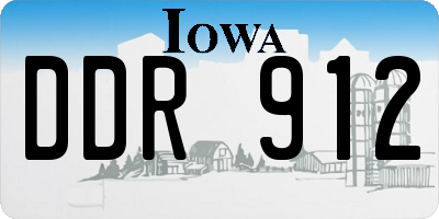 IA license plate DDR912