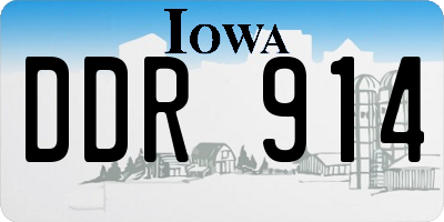 IA license plate DDR914