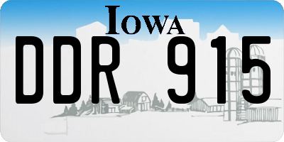 IA license plate DDR915