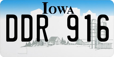 IA license plate DDR916