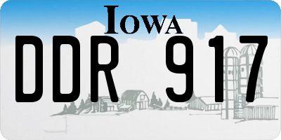IA license plate DDR917