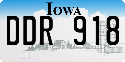 IA license plate DDR918