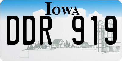 IA license plate DDR919