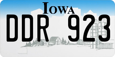 IA license plate DDR923