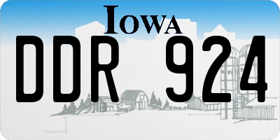 IA license plate DDR924