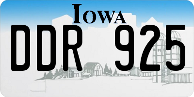 IA license plate DDR925