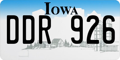 IA license plate DDR926