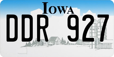 IA license plate DDR927