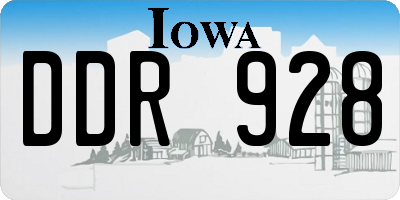 IA license plate DDR928