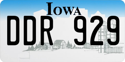 IA license plate DDR929