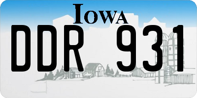 IA license plate DDR931