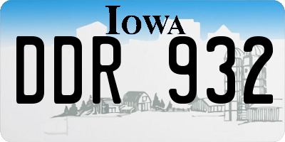 IA license plate DDR932