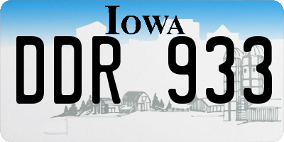 IA license plate DDR933