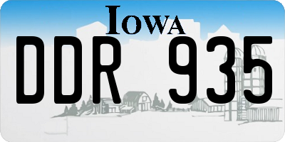 IA license plate DDR935