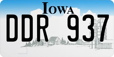 IA license plate DDR937