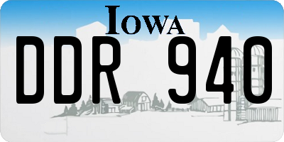 IA license plate DDR940