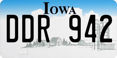 IA license plate DDR942