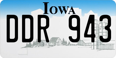 IA license plate DDR943